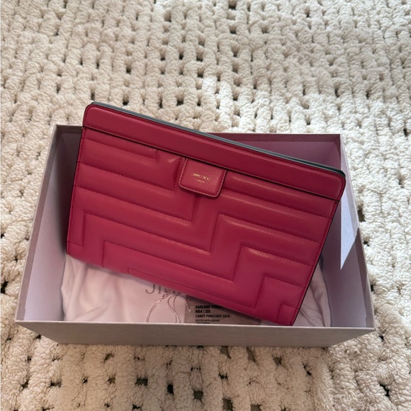 Jimmy Choo Pink Quilted Clutch - Picture 3 of 5